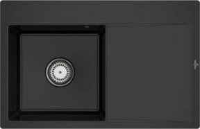 Villeroy & Boch Subway Style 45 Flat flächenbündig Becken links pure black