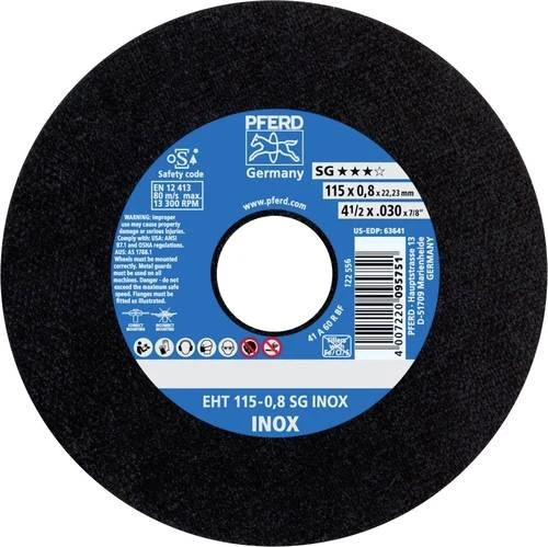 Pferd EHT 115-0.8 SG INOX Trennscheibe, 115x0.8x22.23mm, 25 Stück