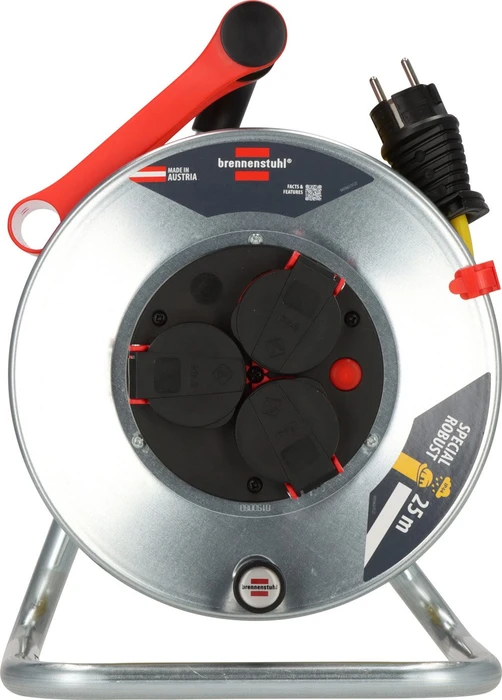 Brennenstuhl Professional SK 240 Kabeltrommel, Schuko auf 3x Schuko, 25m, IP44, AT-N07V3V3-F 3G1,5