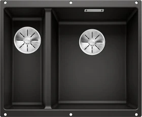Blanco Subline 340/160-U InFino Unterbau Becken rechts schwarz