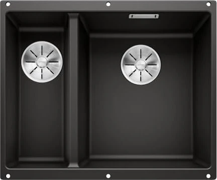 Blanco Subline 340/160-U InFino Unterbau Becken rechts schwarz