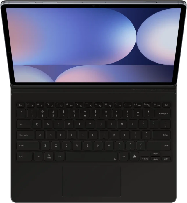 Samsung EF-DX825 Book Cover Keyboard mit AI-Taste für Galaxy Tab S9+ / S9 FE+ / S10+, schwarz, DE