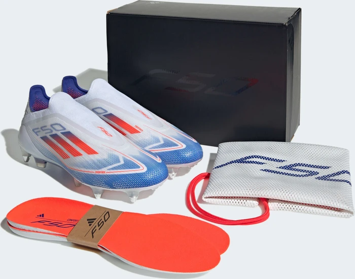 adidas F50 Elite Laceless SG cloud white/solar red/lucid blue