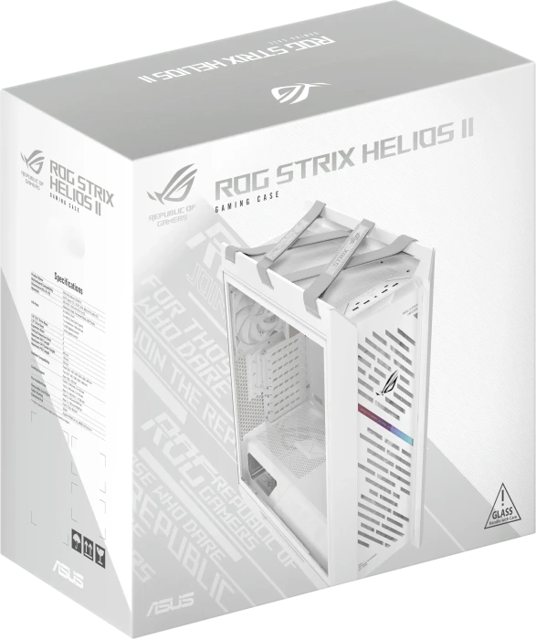 ASUS ROG Strix Helios II GX601S White, Glasfenster