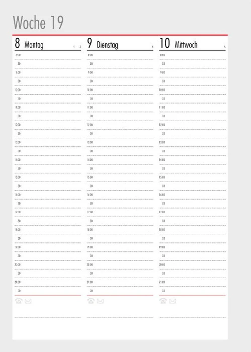 bsb-obpacher Kalender Kompakt Vertikal Ersatzeinlage Wochenansicht 2026, A4