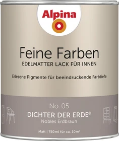 Alpina Farben Feine Farben Lack No. 05 Dichter der Erde innen erdbraun edelmatt, 750ml