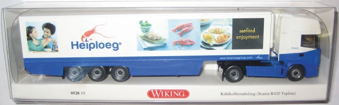 Wiking Modern Edition Kühlkoffersattelzug Scania R420 Topline Heiploeg