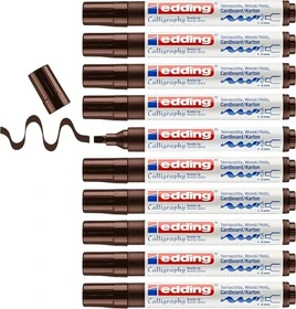 edding 1455 Kalligrafiestift dunkelbraun, 10er-Pack