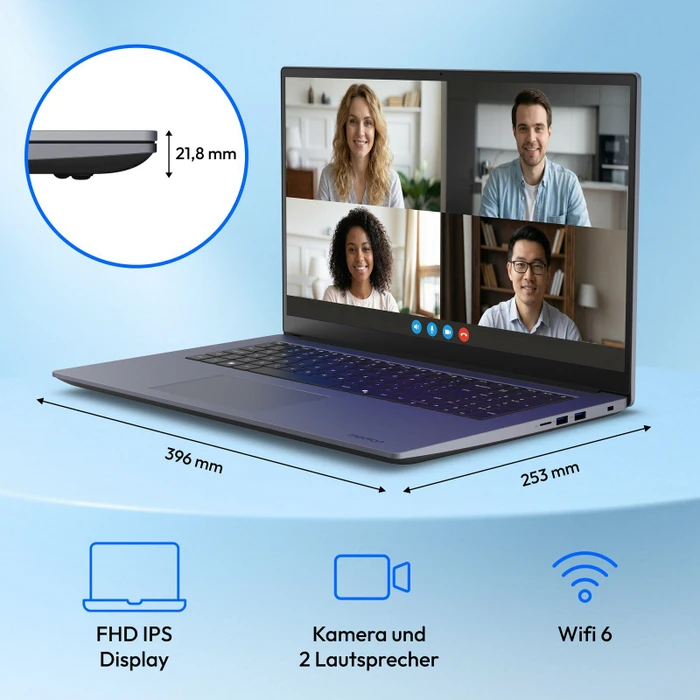 Medion Avantum 17 E1i, Core i7-13620H, 32GB RAM, 1TB SSD, DE