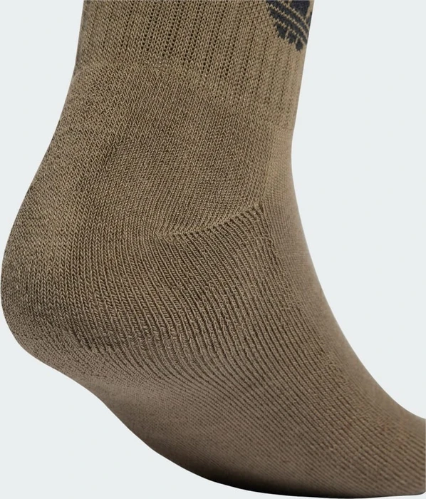 adidas Mid-Cut Crew Socken medium dark khaki/wonder beige/legend earth, 3 Paare