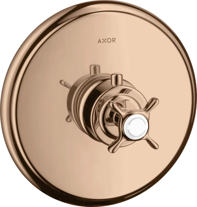 Hansgrohe Axor Montreux HighFlow Thermostat mit Kreuzgriff polished red gold