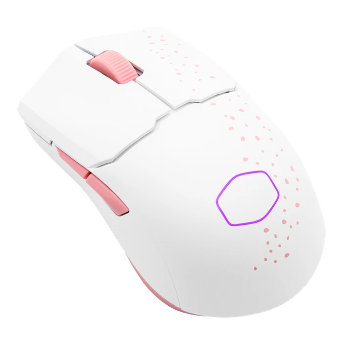 Cooler Master MasterMouse MM712 Gaming Maus weiß/rosa, Sakura Limited Edition, USB/Bluetooth