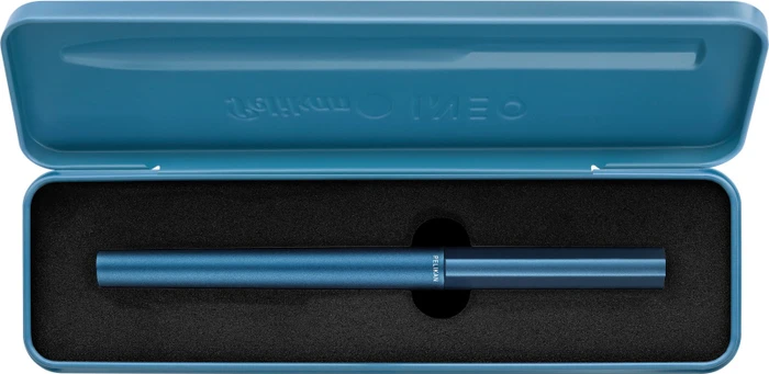 Pelikan Ineo Elements P6 petrolblau, rechte Hand, mittel, Etui