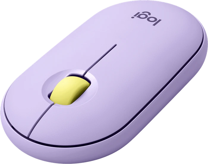 Logitech M350 Pebble Wireless Mouse Lavender Lemonade, USB/Bluetooth