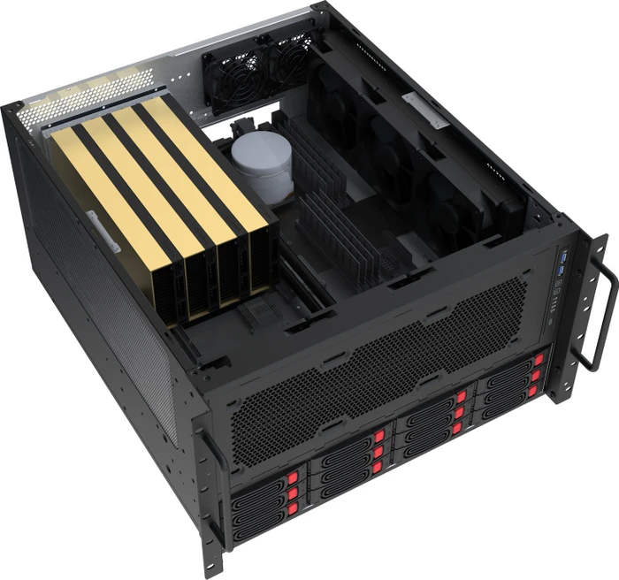 SilverStone RM61-312, schwarz, 6HE, ATX