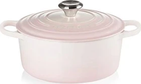 Le Creuset Signature Gusseisen Bräter rund 24cm 4.2l shell pink