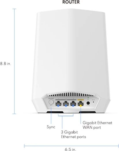 Netgear Orbi Pro Wi-Fi 6 SXK50B3, AX5400, Router und 2x Repeater Set, 3er-Bundle