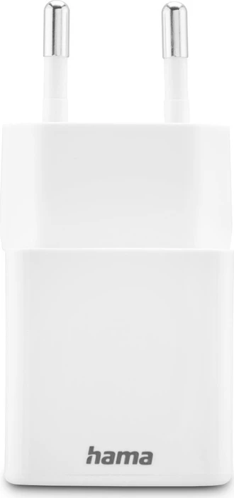Hama Schnellladegerät 1x USB-C 1x USB-A Mini-Ladegerät PD 20 W weiß
