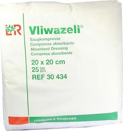 Lohmann & Rauscher Vliwazell Saugkompressen unsteril, 20 x 20cm, 25 Stück