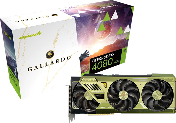 Manli GeForce RTX 4080 Gallardo, 16GB GDDR6X, HDMI, 3x DP