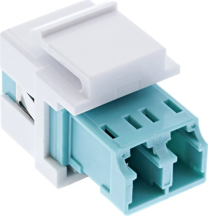 InLine Keystone Modul Fiber LC-Duplex/LC-Duplex Buchse, türkis