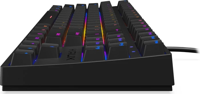 Krux Atax Pro RGB, TKL, schwarz, LEDs RGB, Gaote Outemu BLUE, USB, US