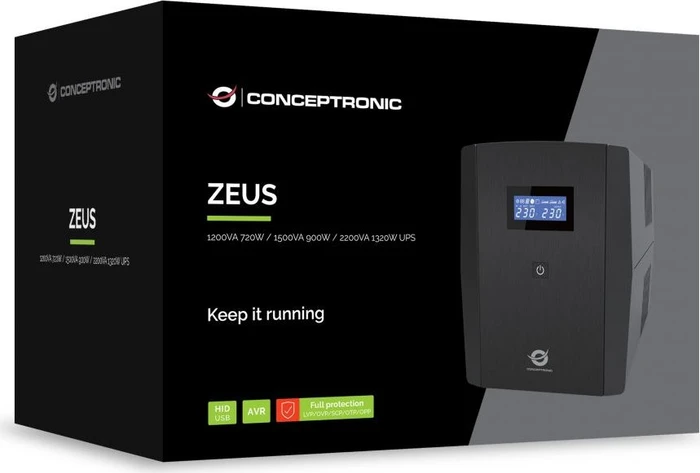 Conceptronic ZEUS04G USV, 2200VA, 4x TYp-G, USB