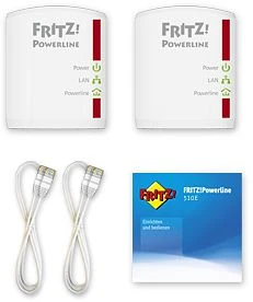 FRITZ! FRITZ!Powerline 510E Set, HomePlug AV, RJ-45, 2er-Pack