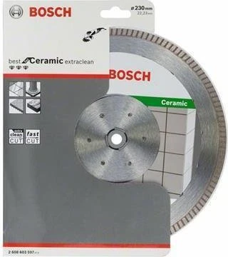 Bosch Professional Best for Ceramic Extraclean Turbo Diamanttrennscheibe, 230x1.8x22.23mm, 1 Stück