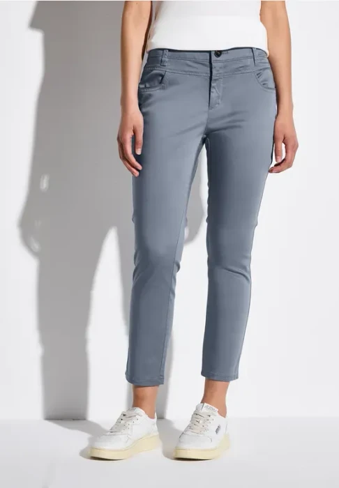 Street One 7/8-Satin Hose velvet sky blue (Damen)