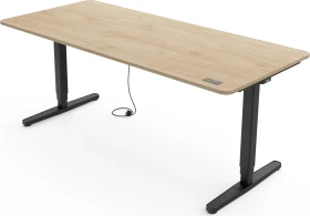 Yaasa Desk Pro elektrisch höhenverstellbarer Sitz-Steh-Schreibtisch 160x80cm Eiche/schwarz