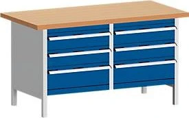 Bott Cubio Werkbank 150x84x75cm blau