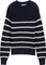Tom Tailor Strickpullover mit leichten Ballonärmeln Strickpullover placed navy white stripe (Damen) Vorschaubild