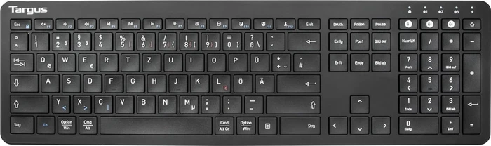 Targus Full-Size Multi-Device Antimicrobial Keyboard, schwarz, Bluetooth, DE