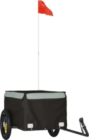 vidaXL Transport 120x54cm Fahrradanhänger schwarz/grau