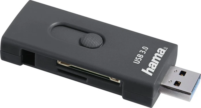 Hama OTG Dual-Slot-Cardreader, USB-C 3.0/USB-A 3.0 [Stecker]