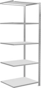 Schulte Lagertechnik Multiplus 150 Anbauregal 75x200x60cm lichtgrau