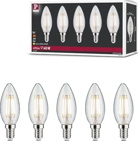 Paulmann Filament LED Kerze E14 4.8W/827, 5 Stück