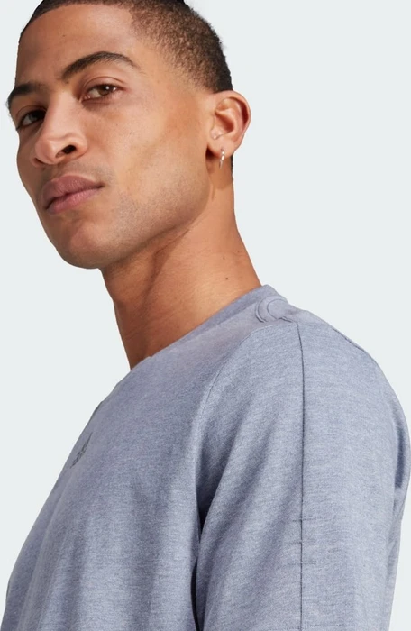 adidas Mélange T-Shirt kurzarm blue grey mel. (Herren)