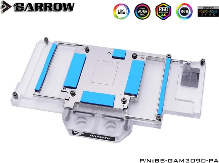 Barrow NVIDIA RTX 3090 LRC 2.0 Full Coverage GPU Water Block, Galax/KFA²/Gainward 3090 Aurora