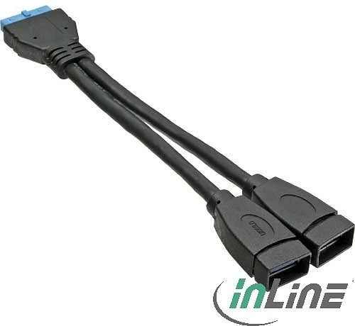 InLine interner Pin Header USB 3.0/2x A Buchse