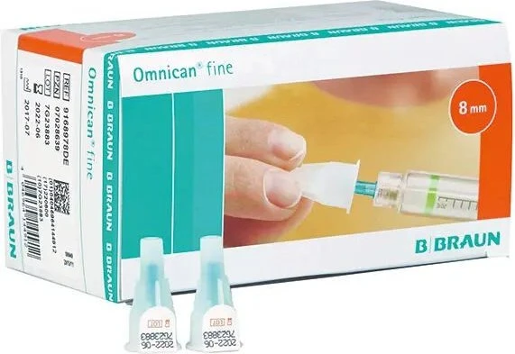 B.Braun Omnican fine Pen Insulin Einmalkanüle 1ml G31 8mm, 100 Stück