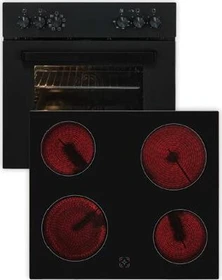 Exquisit EHE367-U-120 Einbauherd-Set mattschwarz