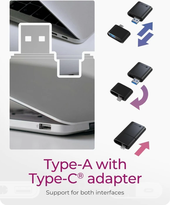RaidSonic Icy Box IB-CR204-CU3 Dual-Slot-Cardreader, USB-A/USB-C 3.0 [Stecker]