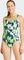 adidas 3-Streifen Graphic Badeanzug green spark (Damen) Vorschaubild