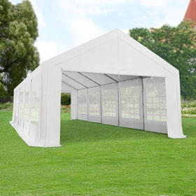 Juskys Gala Partyzelt Pavillon 5x10m weiß