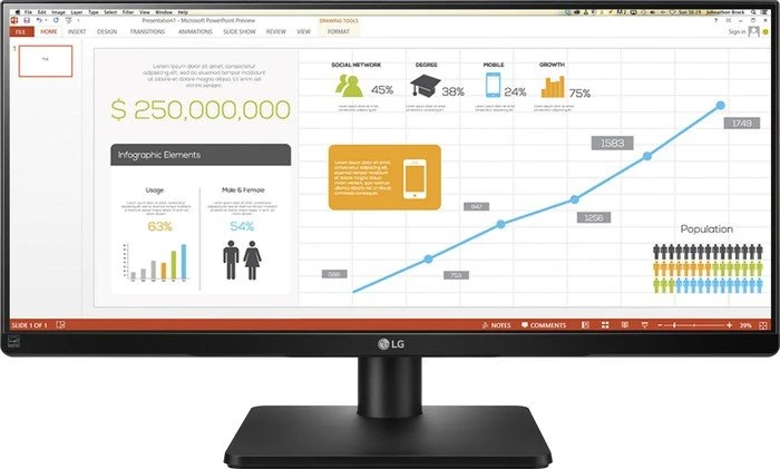 LG 34UB67-B, 34"