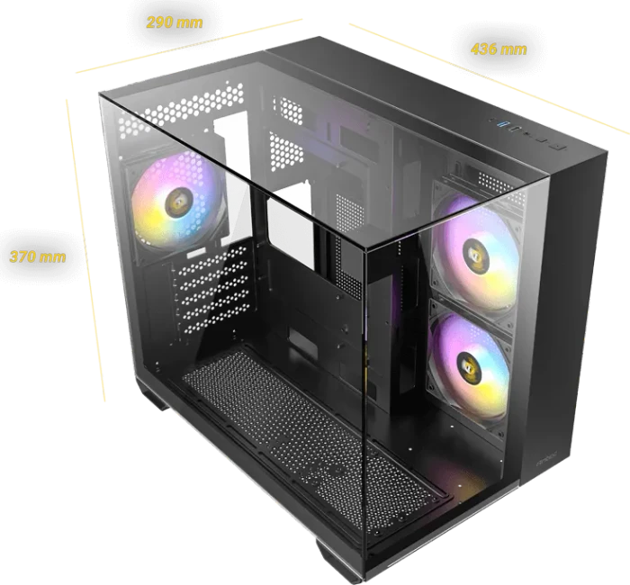 Antec CX600M Trio ARGB, schwarz, Glasfenster