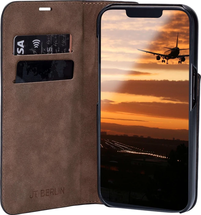 JT Berlin Book Case Tegel für Apple iPhone 15 Plus schwarz