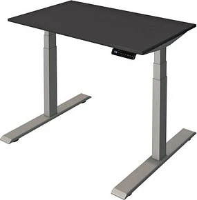 Kerkmann Smart Office elektrisch höhenverstellbarer Sitz-Steh-Schreibtisch 100x60cm anthrazit/silber